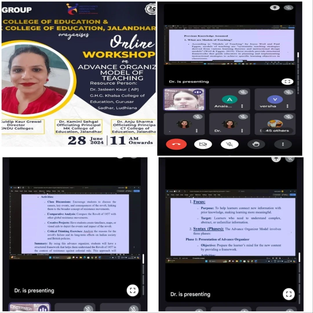 ADVANCE ORGANIZER MODEL